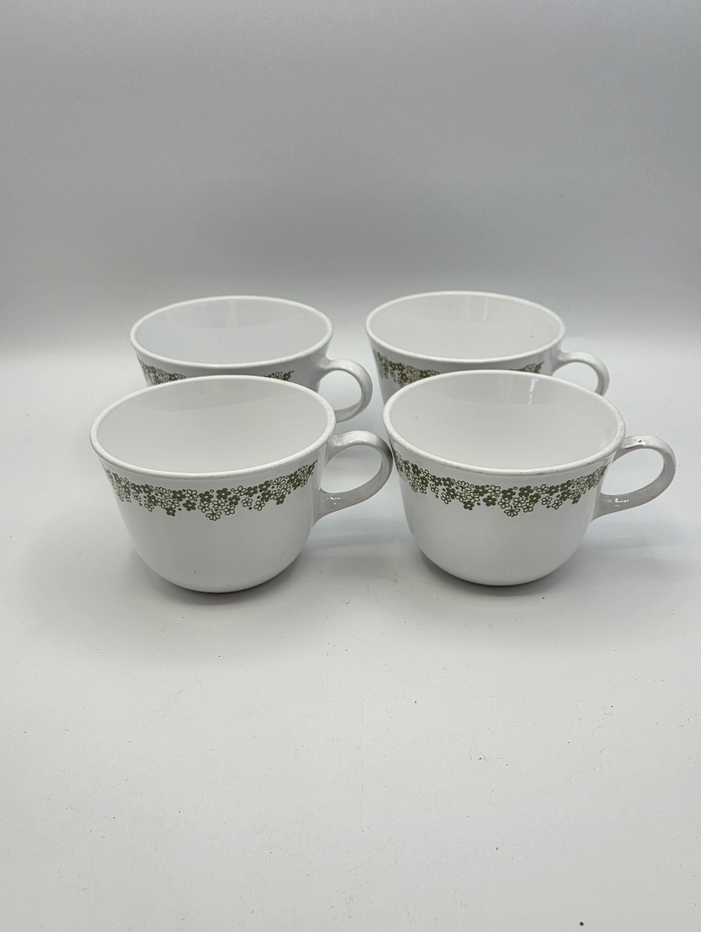 Vintage Corelle Spring Blossom Crazy Daisy Coffee Cups